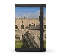 Eekstdbn Israel at The Tower of David Portefeuille à trois volets, porte-cartes et argent - Mini sac fin et élégant avec fermeture éclair - Poche pour pièces de monnaie - Pour homme et femme