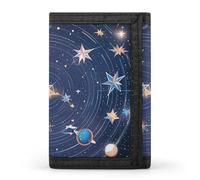 Eekstdbn Portefeuille à trois volets Constellations Cosmic Galaxies, porte-cartes et argent, mini sac à monnaie fin et élégant avec fermeture éclair, poche pour pièces de monnaie, crédit pour homme et