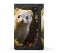 Eekstdbn Portefeuille à trois volets, porte-cartes et porte-monnaie fin et élégant avec fermeture éclair pour homme et femme