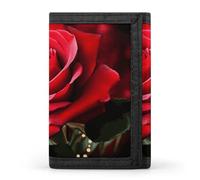 Eekstdbn Portefeuille à trois volets, porte-cartes et porte-monnaie fin et élégant avec fermeture éclair pour homme et femme