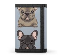 Eekstdbn Portefeuille à trois volets, porte-cartes et porte-monnaie fin et élégant avec poche zippée pour pièces de monnaie pour homme et femme