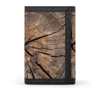 Eekstdbn Tree Stump Portefeuille à trois volets, porte-cartes et porte-monnaie fin et élégant avec fermeture éclair et poche pour pièces de monnaie pour homme et femme