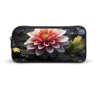 Eekstdbn Trousse à crayons à motif floral - Organiseur de papeterie de bureau simple et robuste - Fermeture éclair - Portable - Sac multifonction pour le bureau et les voyages