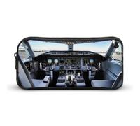 Eekstdbn Trousse à crayons en forme d'avion, organisateur de papeterie de bureau, simple et robuste, fermeture éclair, trousse portable pour bureau, voyage, sac multifonction