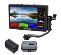 EELWORLD F5 Pro V4 Moniteur Champ de Caméra 6 Pouces Écran Tactile HDR LUT 3D avec Batterie, Organisateur de Moniteur de caméra, IPS 1920x1080 4K HDMI 5 V Type-c Input