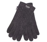 EEM gants tricotés pour femme, laine douce, doublure thermique Thinsulate, tricot torsadé, anthracite L/XL