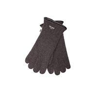 EEM gants tricotés pour homme, laine douce, doublure thermique Thinsulate, patch en daim, ourlet avec passepoil, anthracite L/XL