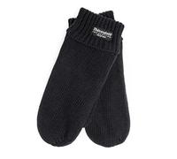 EEM mitaines de gants d'hiver pour femmes, 100% laine douce, doublure thermique Thinsulate, noir S