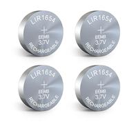 EEMB 4pack LIR1654 Batterie Rechargeable 3.7v Li - ION Bouton Batterie pièce de Monnaie Batterie pour Casque Montres wearables