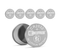 EEMB Piles CR2032 Lot de 5 Pile Bouton Lithium CR 2032 3V Ronde Plate Batterie DL2032, ECR2032, LM2032 Haute Performance