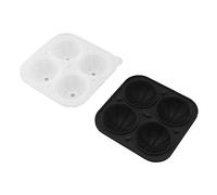 Eeneme 2 Pièces Moules à Glaçons en Silicone Formes Amusantes Moule à Boule de Sphère Ronde pour le Jour du Jeu des Cocktails au Whisky (Basket-ball)