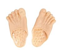 Eeneme Pantoufles pour homme, motif monstre vert, 27,9 cm, pieds géants, chaussons fantaisie à cinq doigts pour les fêtes d'Halloween et les fêtes masquées