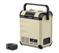 EENOUR Réfrigérateur de voiture D10 12 V, congélateur portable avec batterie de 10 l et refroidisseur solaire 25 W, -4 ~ 10 °C, 12/24 V CC, 110 ~ 240 V AC, idéal pour 2 personnes, voyages, camion