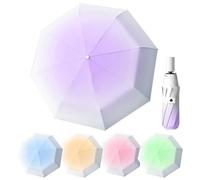 EEPLUYTY Parapluie Pliant Automatique à Huit Brins, Robuste Coupe-Vent et Anti-Vandalisme, Dégradé à Ouverture et Fermeture Automatiques