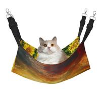 eeprty Dreamlike Sunset Of A Sunflower Field Hamac pour animal domestique Hamac chaud pour animal domestique, tapis doux à suspendre pour chat