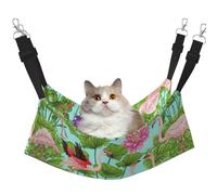 eeprty Flamingo Love Flowers Hamac pour animal domestique, chaud pour animal domestique, tapis de lit doux à suspendre pour chat