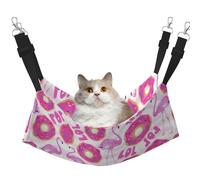 eeprty Hamac pour animal domestique Flamingo et donuts, chaud pour animal domestique, tapis de lit doux à suspendre pour chat