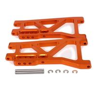 EEQANAO Bras de Suspension arrière inférieurs 513008 for Voiture radiocommandée, modèle réduit de Voiture, Camion de Course, Buggy, 1/10 FS, 53810, pièces en Alliage d'aluminium(Orange)