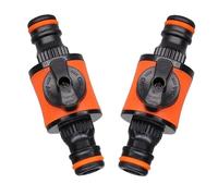 EEQANAO Raccord de Robinet d'arrêt for Tuyau d'arrosage, 1/2 pièces, 16 mm, Adaptateur de Robinet en Plastique, Joint Rapide for arrosage, Irrigation, Lavage de Voiture(2pcs)