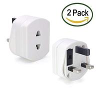 eeQiu [2 Pack Adaptateur de Brosse à Dents à Fusible UK 1A Robuste Adaptateur de Rasoir Électrique UK Adaptateur de Rasoir 2 Broches à 3 Broches Convertisseur de Prise de Prise de Brosse à Dents