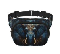Eerie Elephant Fitness Sac à bandoulière de voyage, sac banane tendance et décontracté, carrée, double couche, noir, taille unique, Noir/blanc, One Size