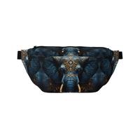 Eerie Elephant Sac banane grande capacité, imperméable et résistant à la poussière, fermeture éclair sécurisée, convient pour les voyages et les activités de plein air, noir, taille unique
