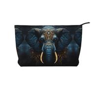 Eerie Elephant Trousse à maquillage en velours côtelé avec fermeture éclair pour voyage, camping et usage quotidien