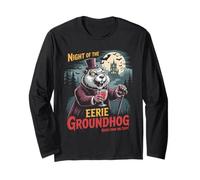Eerie Groundhog Rongeur Halloween Manche Longue