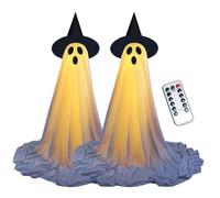 Eerie Illuminated Halloween Phantoms Decoration Réglable Hauts pour Porche Yard Haunting Houses Party Setups ABS Rubber Cloth Halloween Decoration