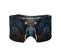 Eerie Masque de sommeil avec imprimé éléphant - Bloque la lumière - Réglable - Idéal pour les voyages, la méditation et le yoga