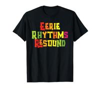 Eerie Rhythms Resound Halloween Music Lover Musician T-Shirt Graphique avec Valeur