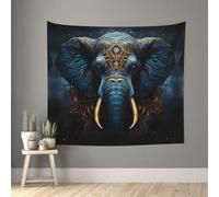 Eerie Tapisserie murale imprimée éléphant pour décoration d'intérieur, chambre à coucher, salon, dortoir, 152,4 x 129,5 cm