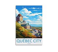 EERS Poster vintage de ville de Québec, Canada, affiche décorative sur toile murale moderne pour chambre à coucher (30 x 45 cm)