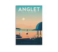 EERS Poster vintage de voyage avec anglet de France, poster décoratif sur toile, affiches murales et image d'art moderne pour chambre à coucher (30 x 45 cm)