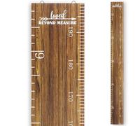 Eersida Règle en bois pour décoration murale de chambre d'enfant, garçons et filles, mesure de la hauteur pour décoration murale à suspendre (style roman)