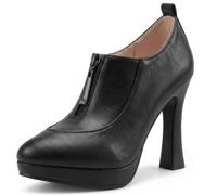 Eestfy Bottines À Plateforme Femme Bottines À Fermeture Éclair Avant Bout Pointu Talon Aiguille Bottes Habillées À Haut Talon pour Sortie Nocturne Et Fête Mode Européenne