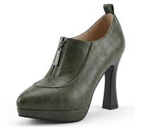 Eestfy Bottines À Plateforme Femme Bottines À Fermeture Éclair Avant Bout Pointu Talon Aiguille Bottes Habillées À Haut Talon pour Sortie Nocturne Et Fête Mode Européenne