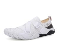 Eestfy Chaussures d'eau Pieds Nus pour Hommes & Femmes À Séchage Rapide Entraîneurs Aquatiques avec Lanière Croisée Légères Respirantes Sneakers pour Natation Plage Surf Trekking,Blanc,36 EU