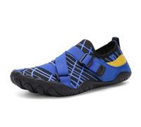 Eestfy Chaussures d'eau Pieds Nus pour Hommes & Femmes À Séchage Rapide Entraîneurs Aquatiques avec Lanière Croisée Légères Respirantes Sneakers pour Natation Plage Surf Trekking,Bleu,39 EU