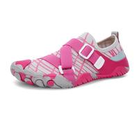 Eestfy Chaussures d'eau Pieds Nus pour Hommes & Femmes À Séchage Rapide Entraîneurs Aquatiques avec Lanière Croisée Légères Respirantes Sneakers pour Natation Plage Surf Trekking,Rosered,38 EU