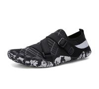 Eestfy Chaussures d'eau Pieds Nus pour Hommes & Femmes À Séchage Rapide Entraîneurs Aquatiques avec Lanière Croisée Légères Respirantes Sneakers pour Natation Plage Surf Trekking,Noir,42 EU