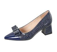 Eestfy Escarpins De Bureau Femme Chaussures Confortables À Talon Bloc Bout Pointu Accent Nœud Chaussures Business Casual Escarpins Habillés À Enfiler pour Entretiens Et Style,Bleu,37 EU