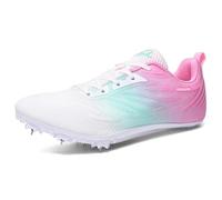 Eestfy Hommes & Femmes Pointes d'athlétisme Respirantes, Tige en Mesh au Design Tendance pour Sprint et Demi-Fond,Rose,34 EU