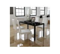vidaXL Ensemble de table à manger 5 pièces noir et blanc Multicolore G