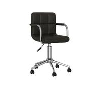 Vidaxl Chaise Pivotante De Salle À Manger Noir Similicuir Noir