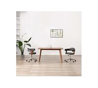 vidaXL Eetkamerstoelen 2 st draaibaar gebogen hout en stof grijs3054902 Gris G