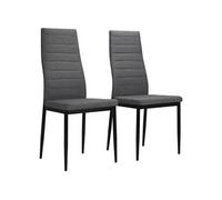 Eetkamerstoelen 2 st stof lichtgrijs246181