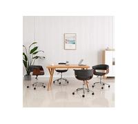 vidaXL Eetkamerstoelen 4 st draaibaar stof grijs3054885 Gris G