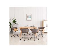 Vidaxl Chaises Pivotantes À Manger Lot De 6 Taupe Tissu