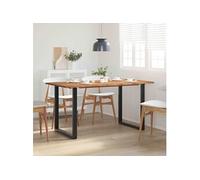 vidaXL Table de salle à manger 154x80x76 cm Bois d'acacia solide 286473